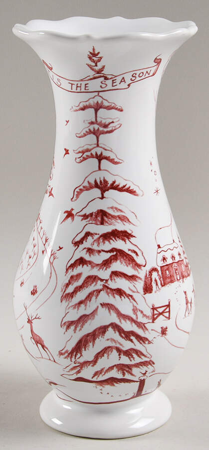Country Estate Winter Holiday 9" Vase by Juliska Ceramics-1