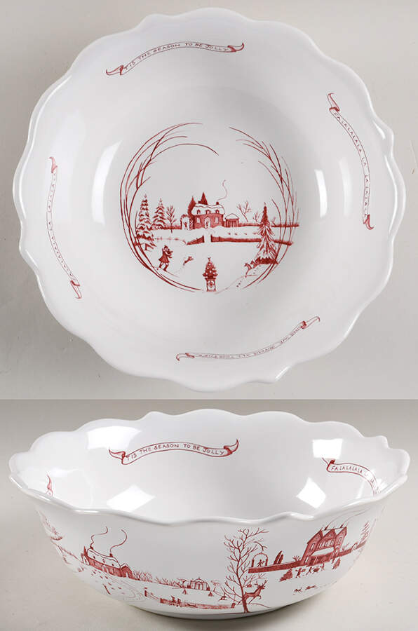 Country Estate Winter Holiday 11" Round Serving Bowl by Juliska Ceramics-1