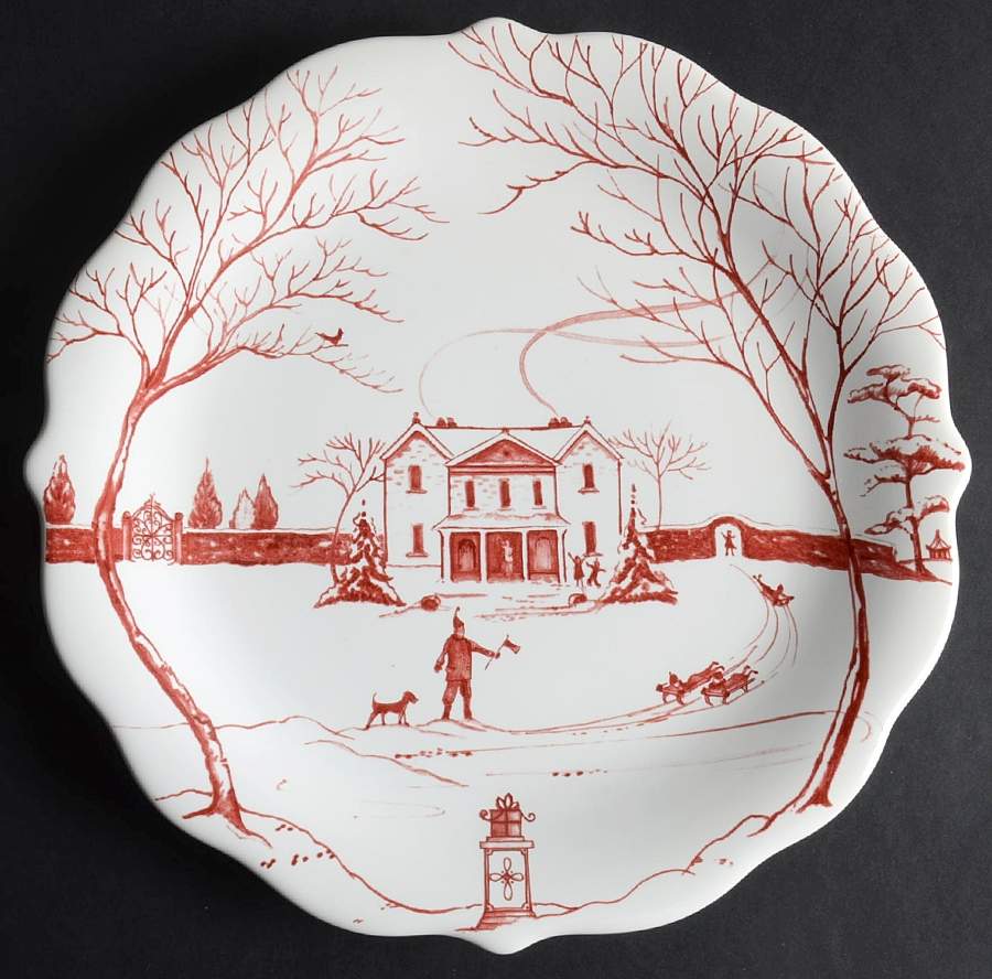 Country Estate Winter Holiday Party Plate by Juliska Ceramics-1