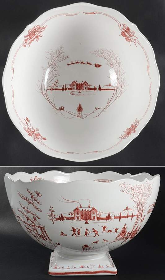 Country Estate Winter Holiday Footed Centerpiece by Juliska Ceramics-1