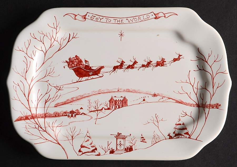 Country Estate Winter Holiday 7" Rectangular Tray by Juliska Ceramics-1