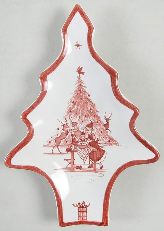 Country Estate Winter Holiday 8" Tree Shaped Tray by Juliska Ceramics-1