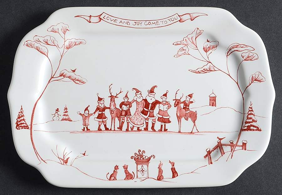 Country Estate Winter Holiday 7" Rectangular Tray by Juliska Ceramics-1