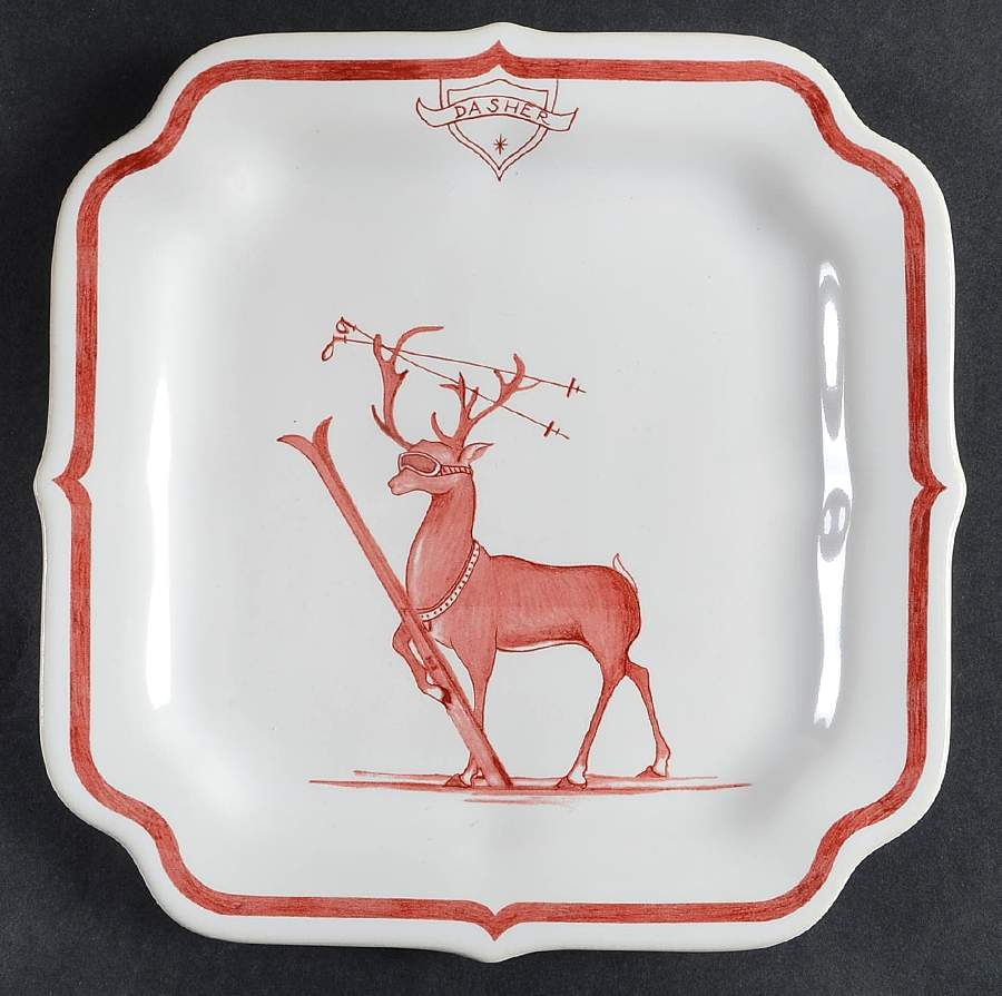 Country Estate Winter Holiday Square Party Plate by Juliska Ceramics-1