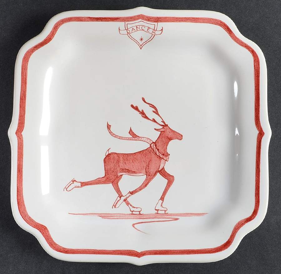 Country Estate Winter Holiday Square Party Plate by Juliska Ceramics-1