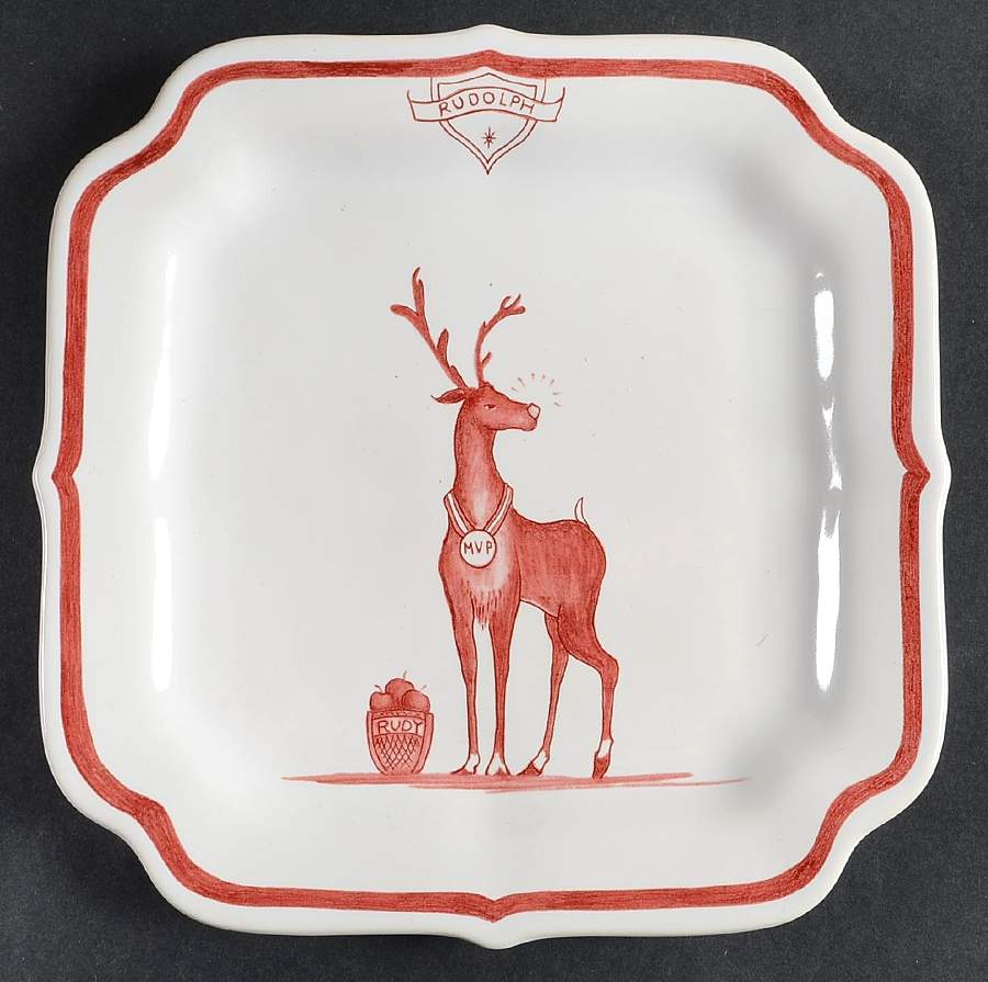 Country Estate Winter Holiday Square Party Plate by Juliska Ceramics-1
