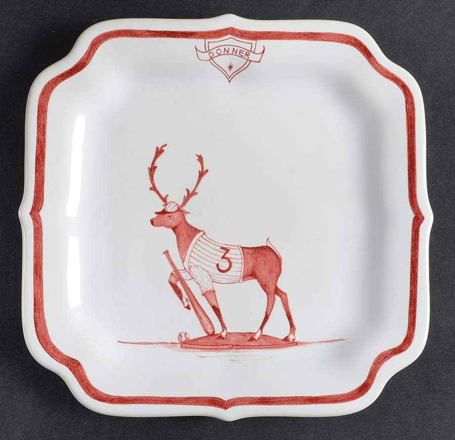 Country Estate Winter Holiday Square Party Plate by Juliska Ceramics-1