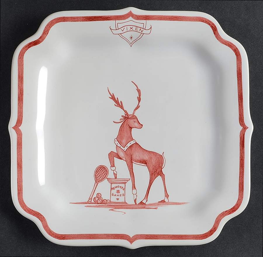 Country Estate Winter Holiday Square Party Plate by Juliska Ceramics-1
