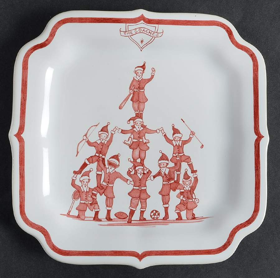 Country Estate Winter Holiday Square Party Plate by Juliska Ceramics-1