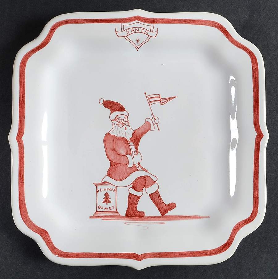 Country Estate Winter Holiday Square Party Plate by Juliska Ceramics-1