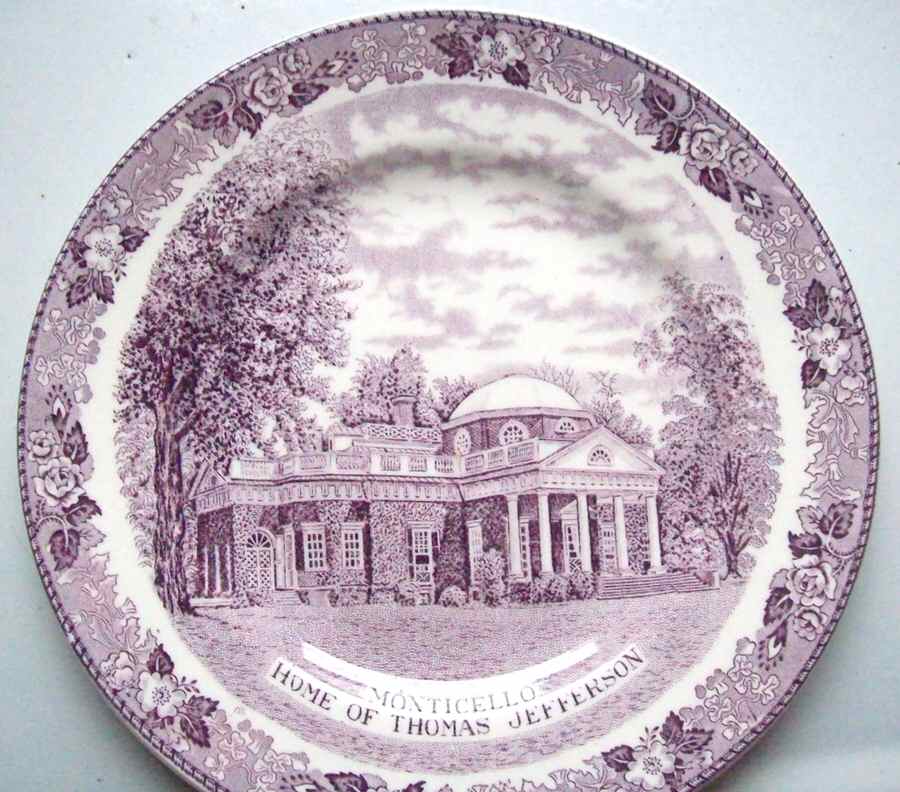 Historic Charlottesville, Virginia Mulberry Salad Plate by Jonroth Studios-1