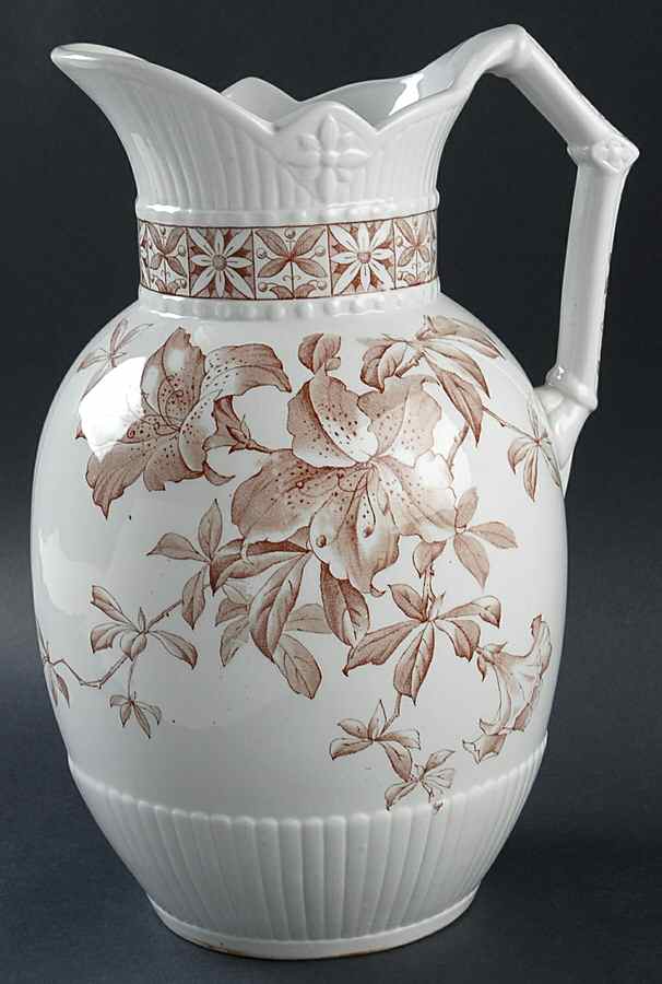 Floral Brown 160 Oz Pitcher by Johnson Brothers-1