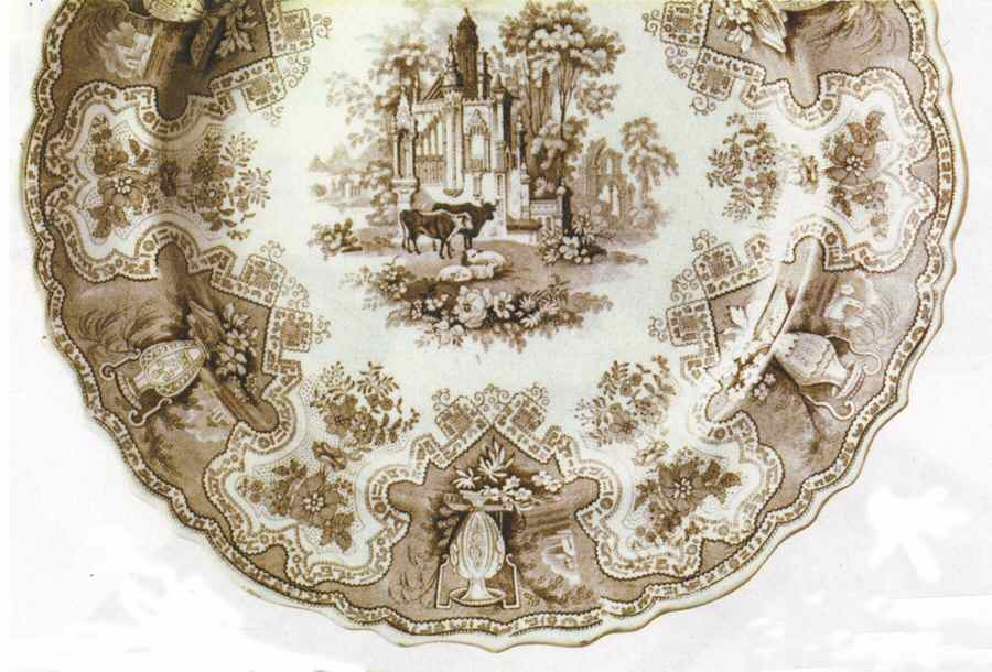 Vase Dinner Plate by John Rogers & Son-1