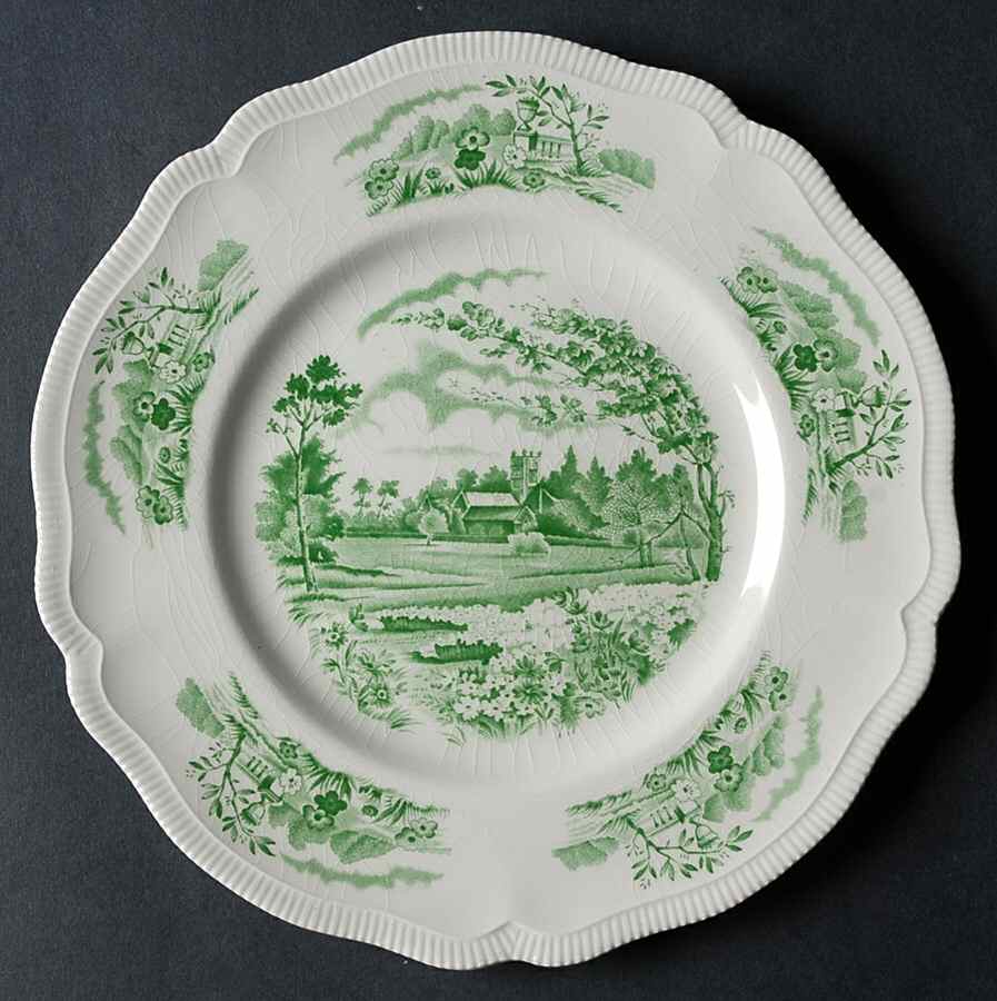 English Gardens Green (Old Staff) Salad Plate by Johnson Brothers-1