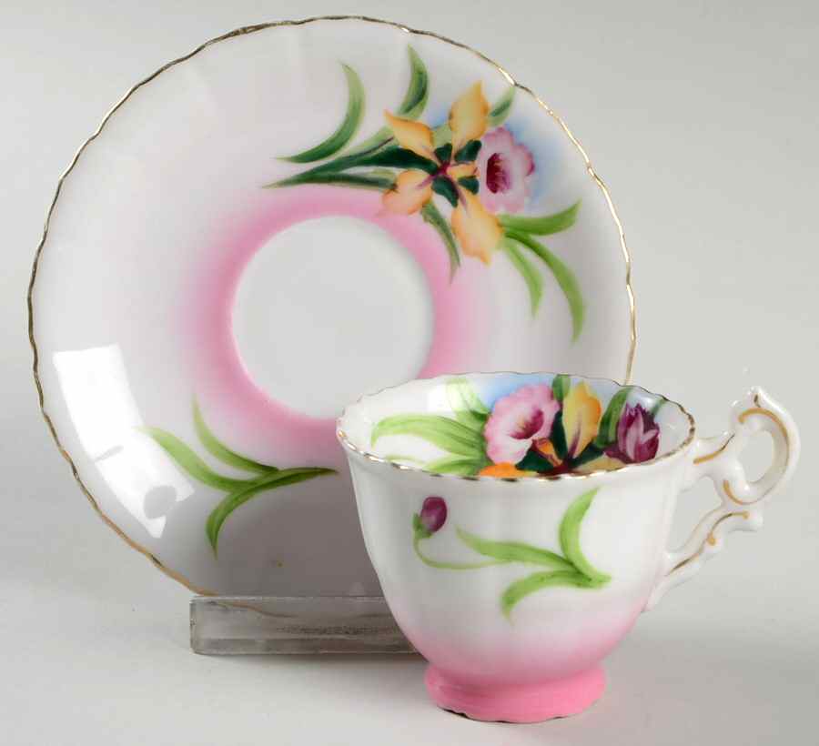 JAP1126 Footed Demitasse Cup & Saucer Set by Japan-1
