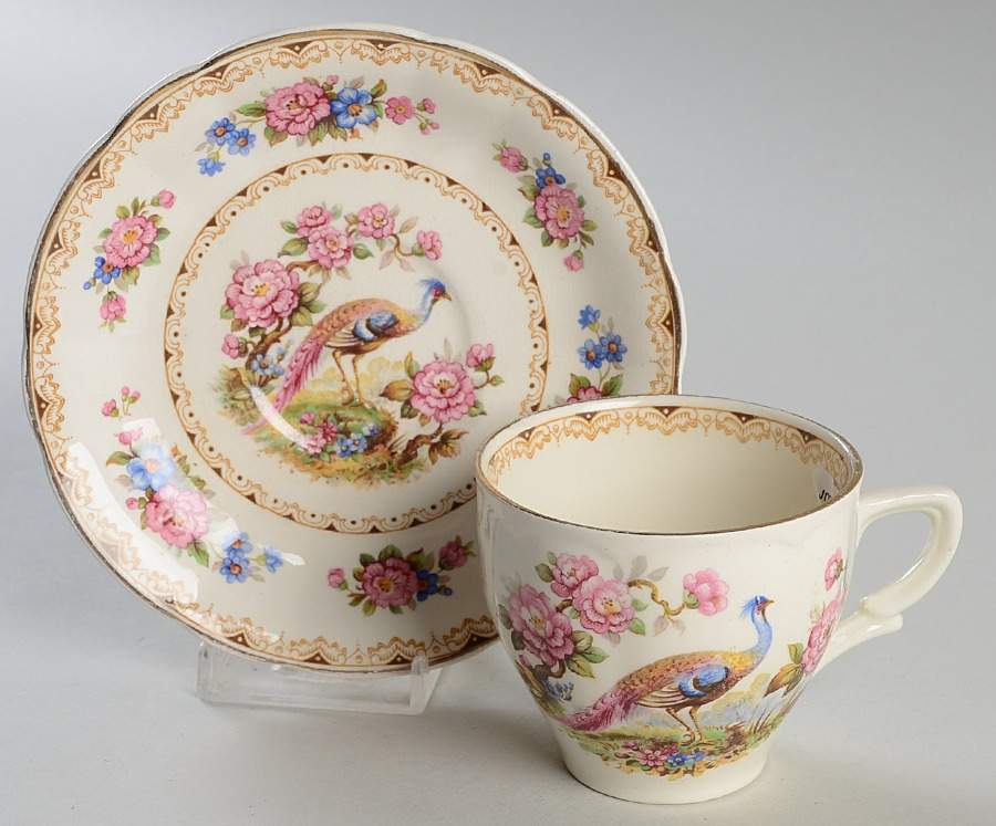 Norfolk Flat Cup & Saucer Set by John Tams-1