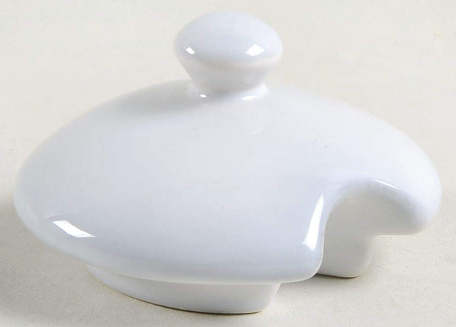 Quotidien White Truffle Lid for Sugar Bowl by Juliska Ceramics-1