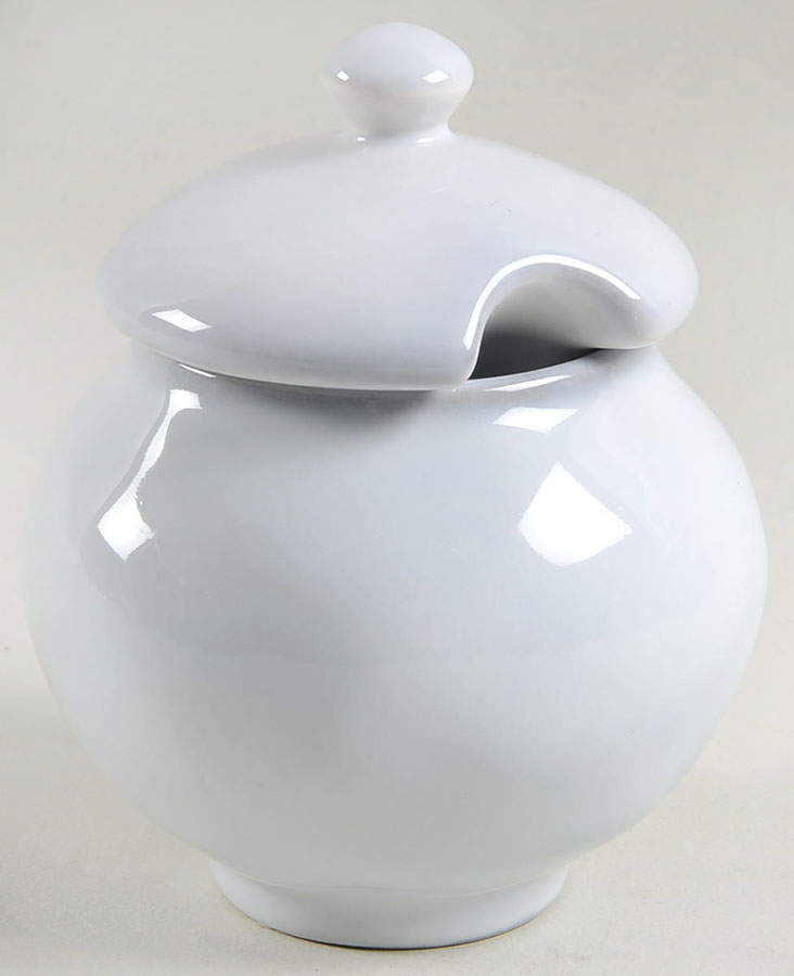 Quotidien White Truffle Sugar Bowl & Lid by Juliska Ceramics-1