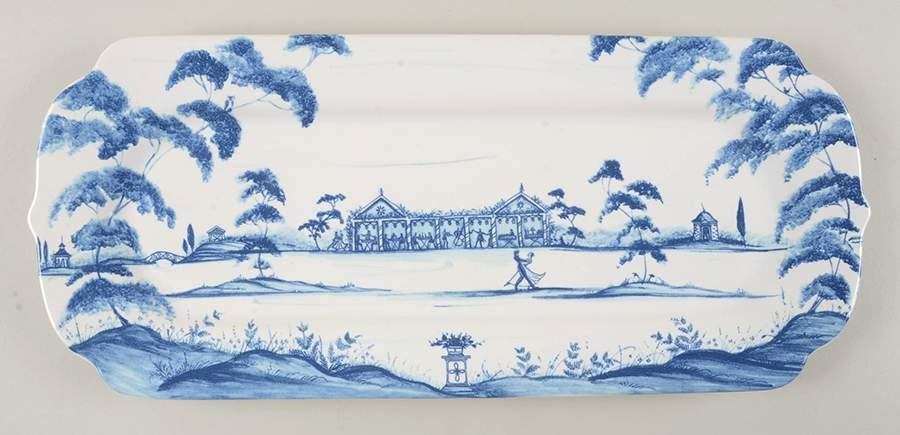 Country Estate Delft Blue 15" Rectangular Tray by Juliska Ceramics-1