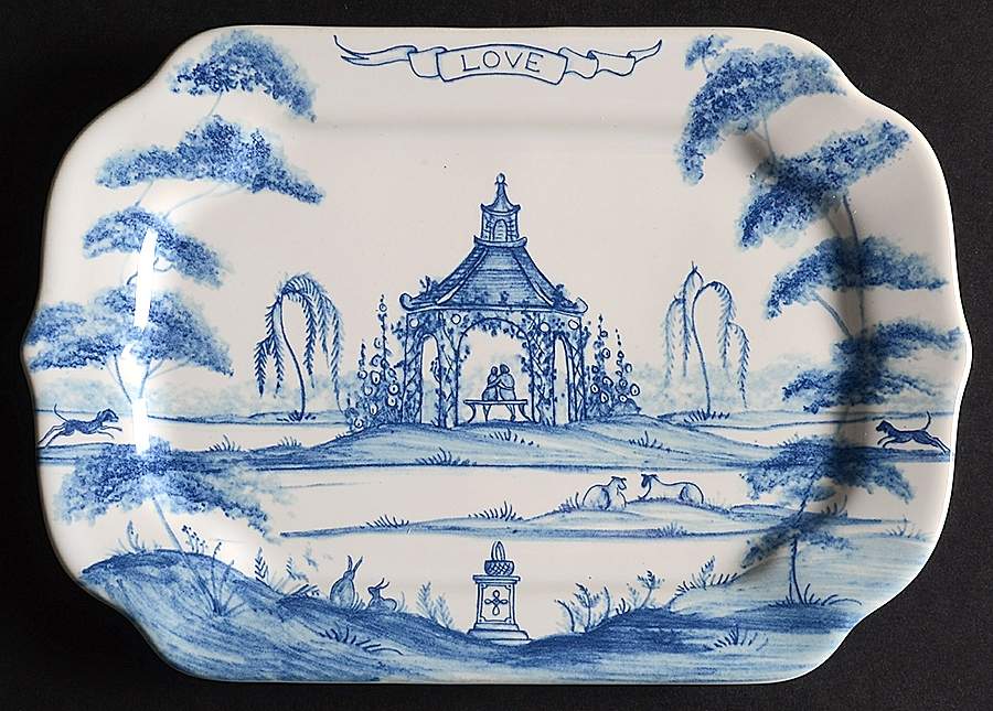 Country Estate Delft Blue 7" Rectangular Tray by Juliska Ceramics-1