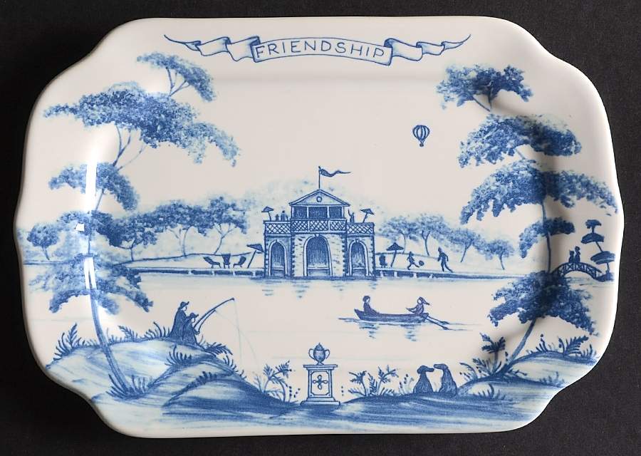 Country Estate Delft Blue 7" Rectangular Tray by Juliska Ceramics-1