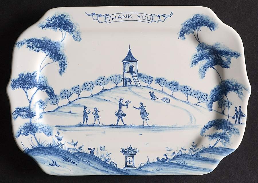 Country Estate Delft Blue 7" Rectangular Tray by Juliska Ceramics-1