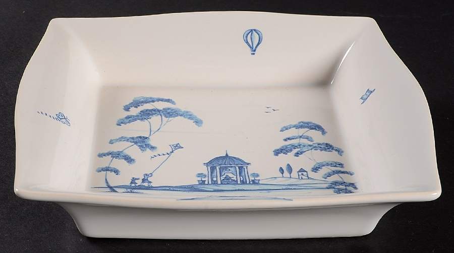 Country Estate Delft Blue 6" Square Tray by Juliska Ceramics-1