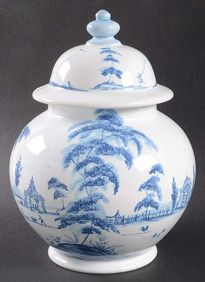 Country Estate Delft Blue Medium Ginger Jar & Lid by Juliska Ceramics-1