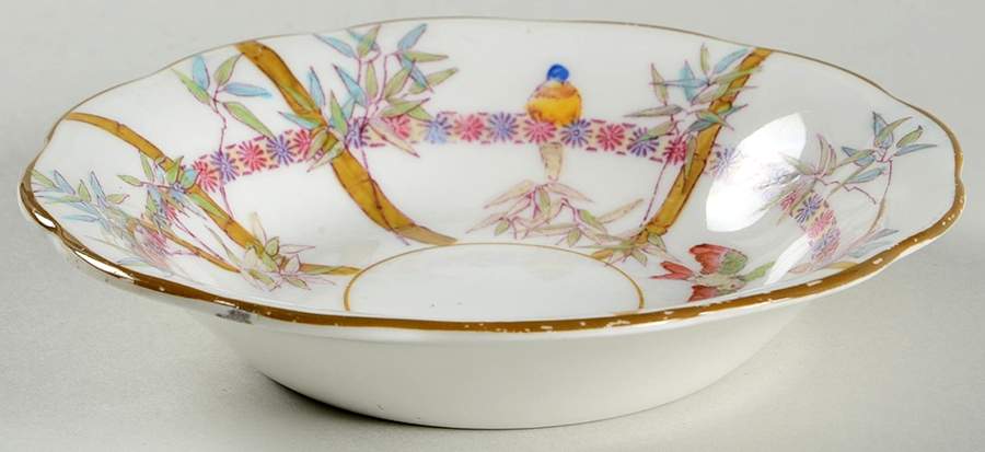 Florida Pink and Tan Fruit/Dessert (Sauce) Bowl by George Jones & Sons-1