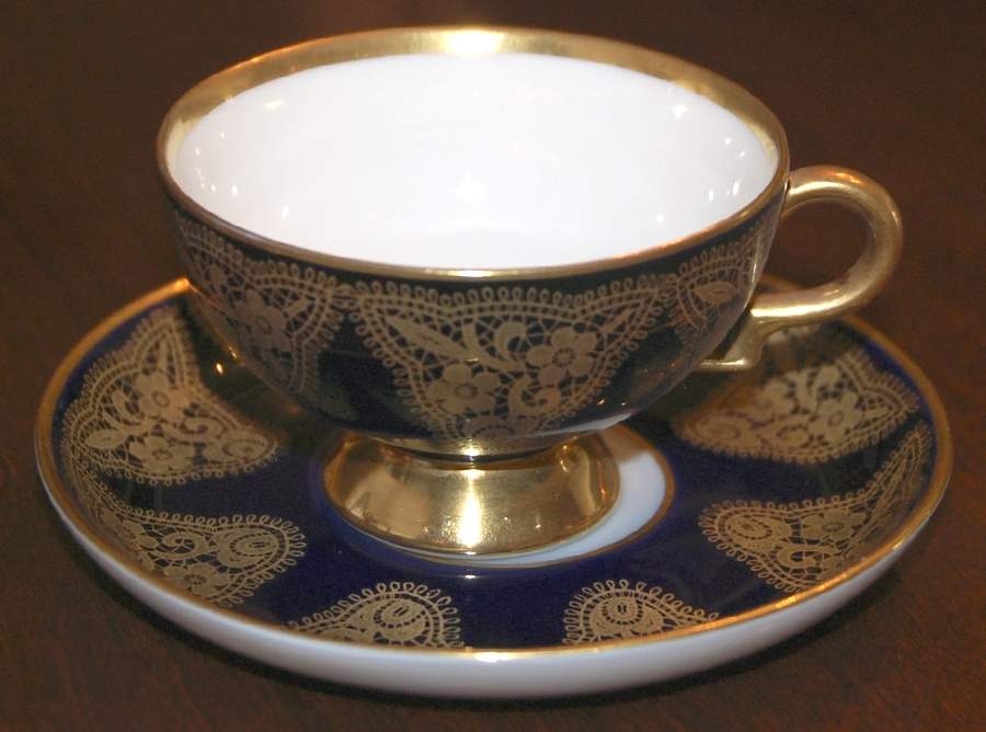 01082 Footed Cup & Saucer Set by Johann Haviland-1