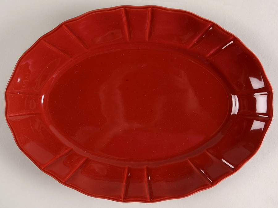 Ashley Red 12" Oval Serving Platter by JCPenney-1