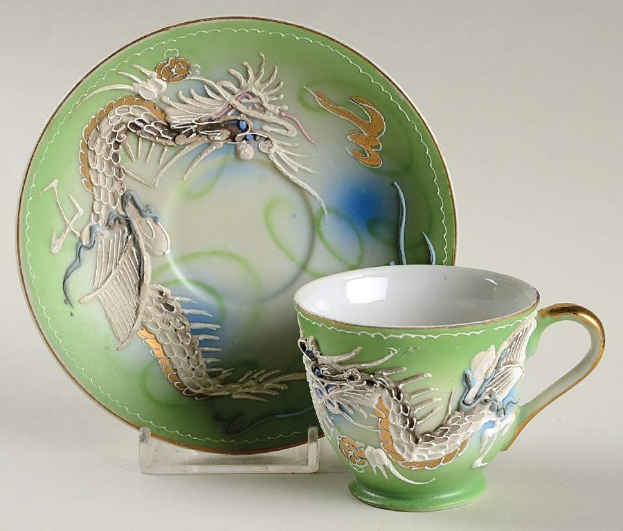 JAP1193 Footed Demitasse Cup & Saucer Set by Japan-1