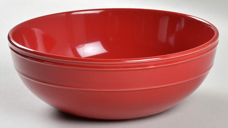 Stoneware Red 9" Round Serving Bowl by JCPenney-1