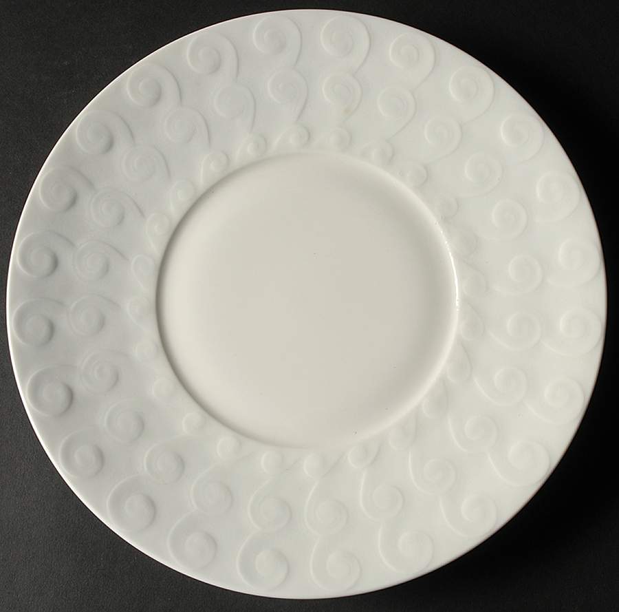 Albatre White Spiral Dinner Plate by Jaune de Chrome-1
