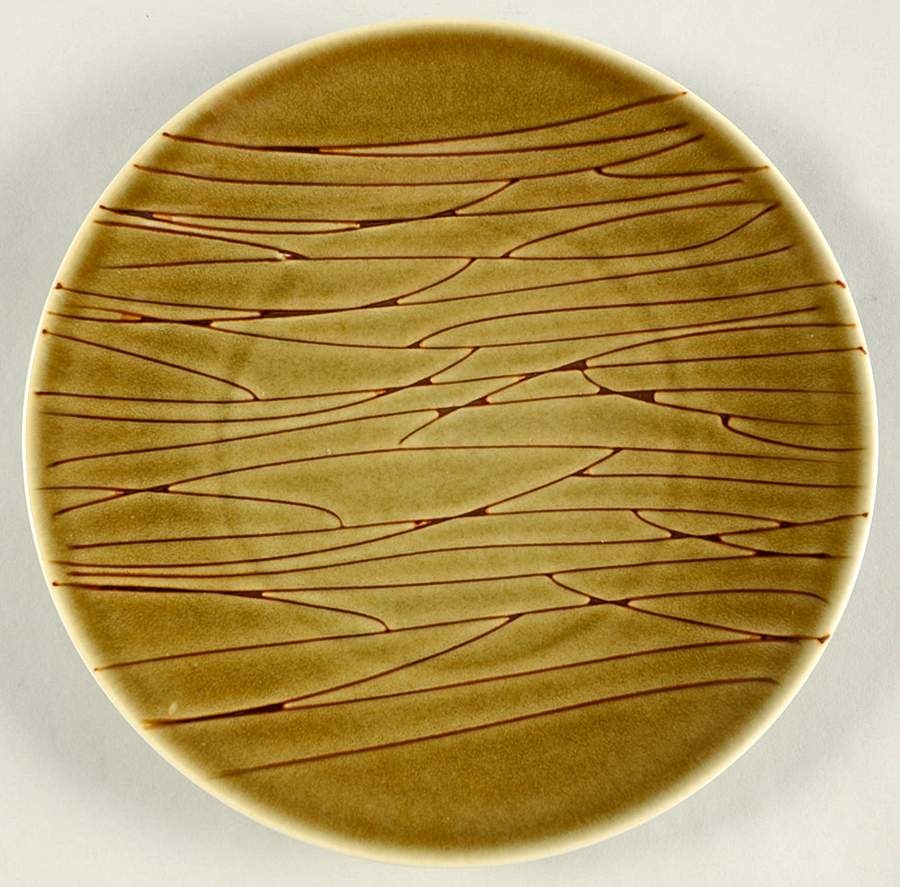 Kushi Green Large Dinner Plate by Jaune de Chrome-1