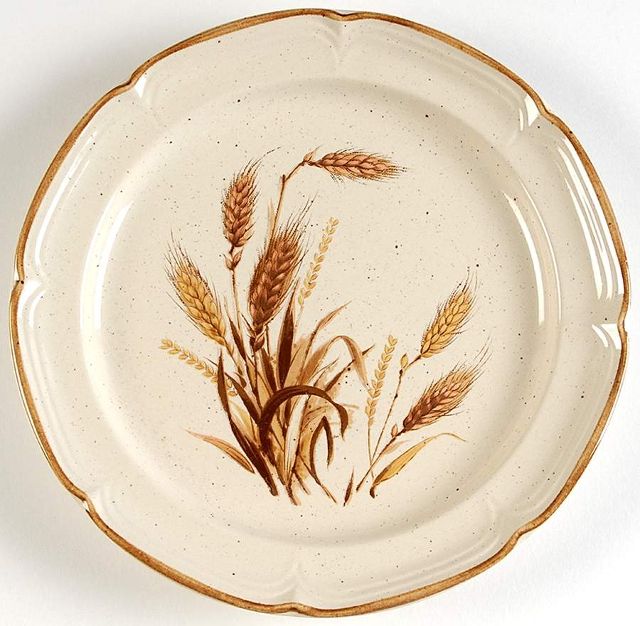 Country Wheat Salad Plate by Japan-1