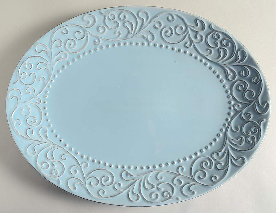 Heather Glen Premium Collection 16" Oval Serving Platter by Jessica Mcclintock Home-1