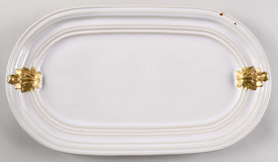 Acanthus 14" Oval Tray by Juliska Ceramics-1