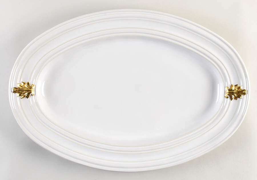 Acanthus 20" Oval Serving Platter by Juliska Ceramics-1