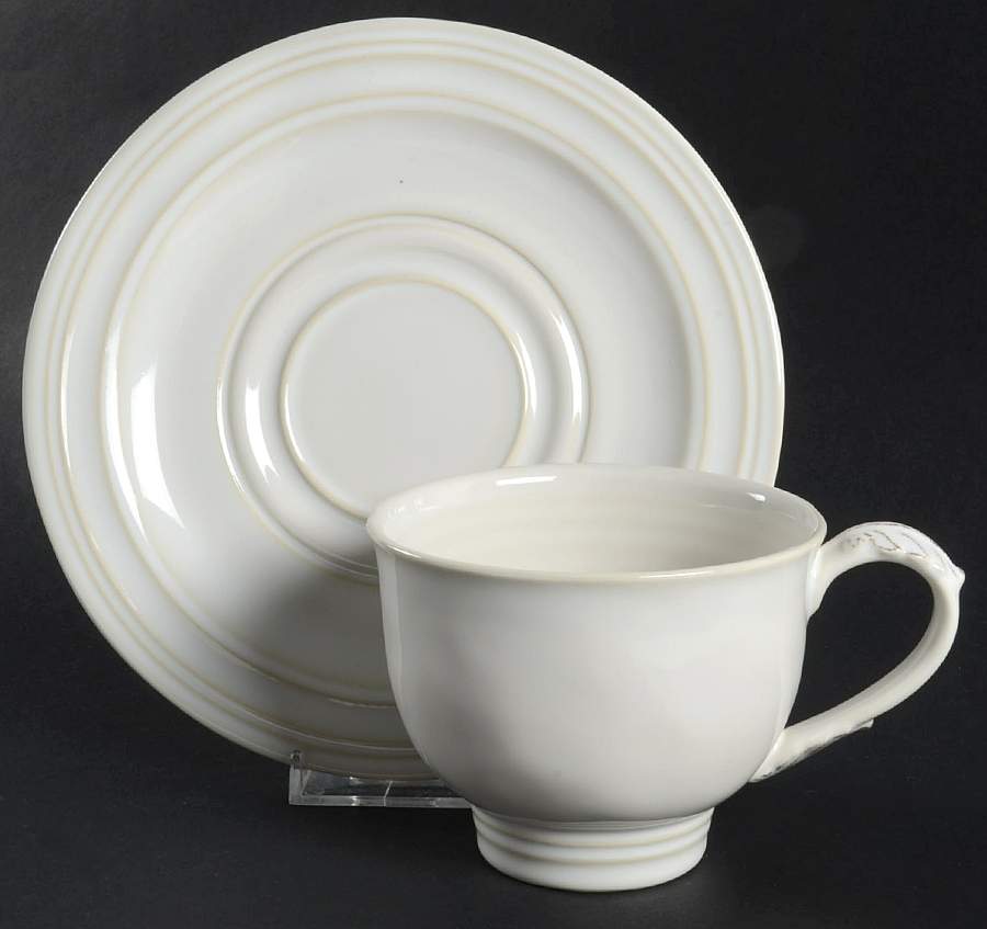 Acanthus Footed Cup & Saucer Set by Juliska Ceramics-1