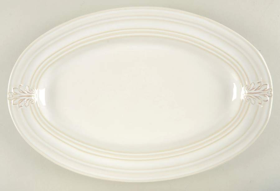 Acanthus 16" Oval Serving Platter by Juliska Ceramics-1