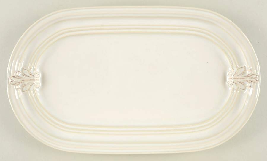 Acanthus 14" Oval Serving Platter by Juliska Ceramics-1