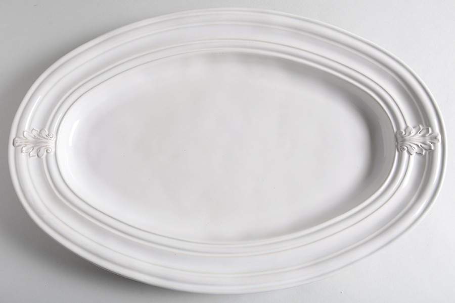 Acanthus 20" Oval Serving Platter by Juliska Ceramics-1