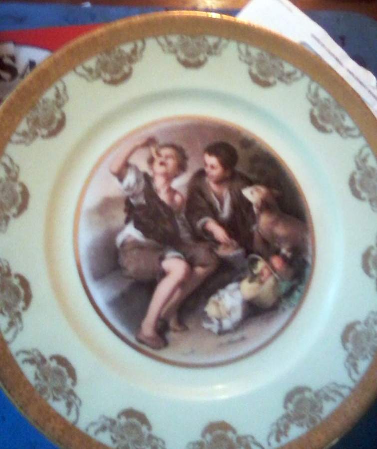 Melon Eaters Dinner Plate by JKW Bavaria-1