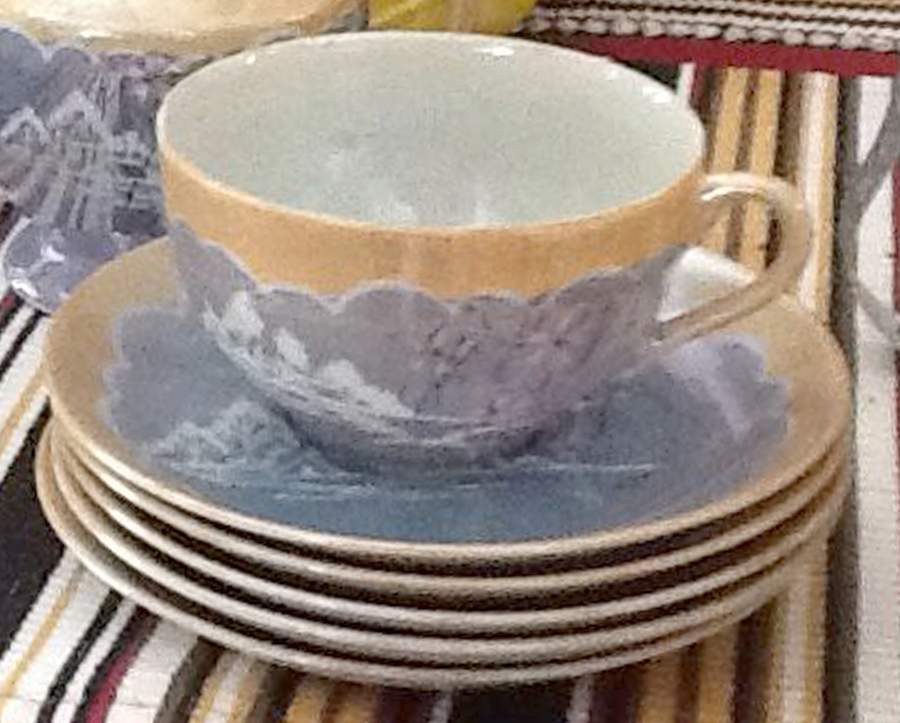 JAP1274 Flat Cup & Saucer Set by Japan-1
