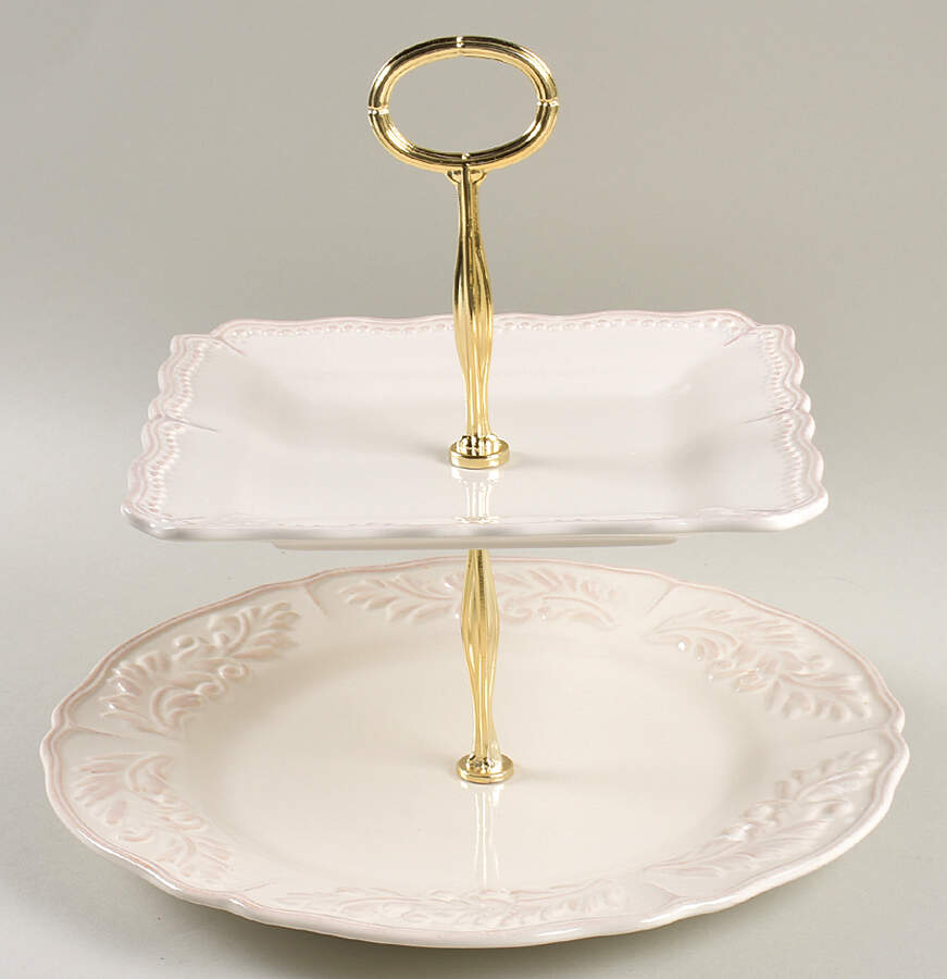 Amberly 6 5/8"-10"  2 Tiered Serving Tray (Dp, Sp) HC by JCPenney-1
