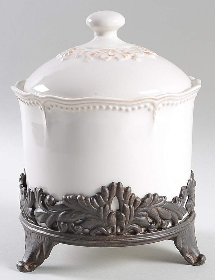 Amberly Small Canister with Metal Base by JCPenney-1