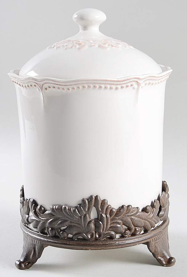 Amberly Large Canister W/Metal Base by JCPenney-1