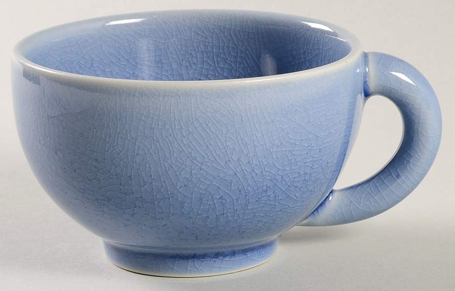 Tourron Blue Chardon Footed Cup by Jars-France-1