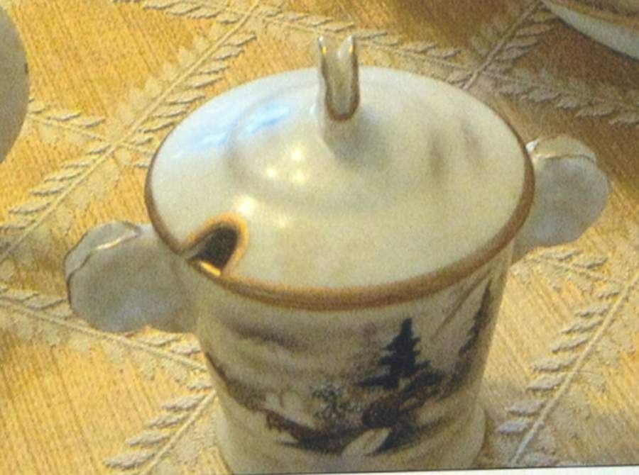 JAP1287 Mustard Jar & Lid by Japan-1